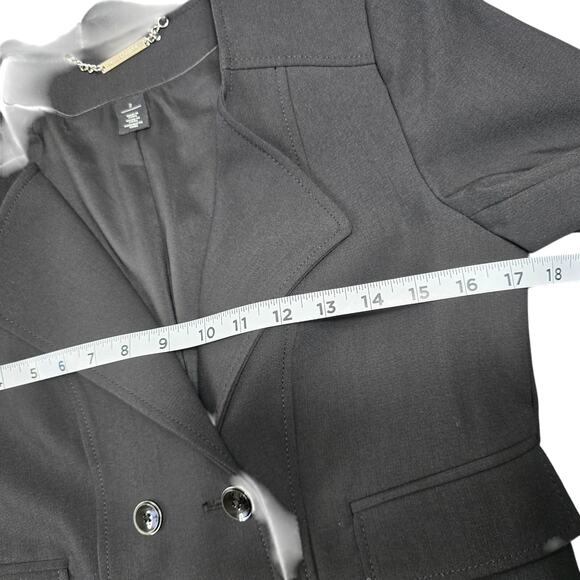 ⭐️NWOT White House Black Market Black Double Breasted Cropped Blazer Jacket Sz 2 - Picture 6 of 9